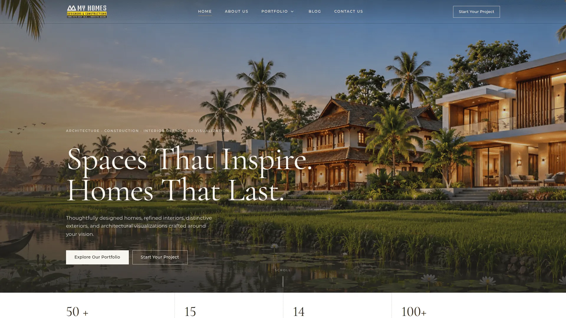 My Homes Designers and Constructions in Thrissur, Kerala, offers expert home design, house construction, interior design, and turnkey solutions to build your dream home.