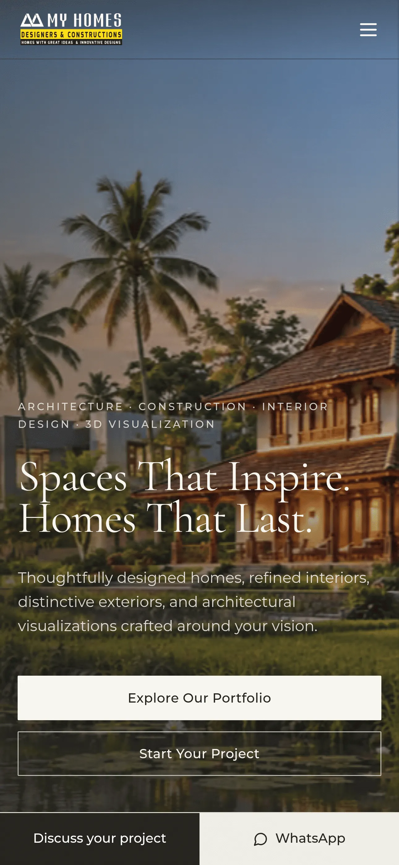 My Homes Designers and Constructions in Thrissur, Kerala, offers expert home design, house construction, interior design, and turnkey solutions to build your dream home.
